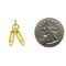 14K Yellow Gold 3D Ballet Slippers Charm Ballerina Jewerly 20mm x 7mm